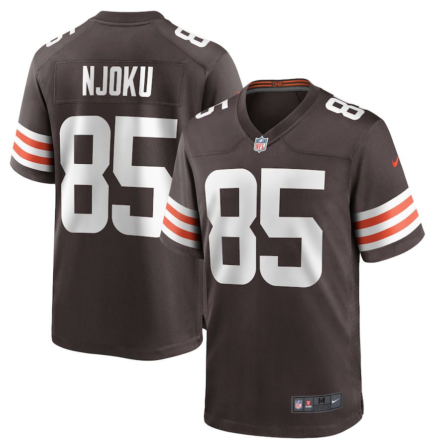 Men Cleveland Browns 85 David Njoku Nike Brown Player Game NFL Jersey